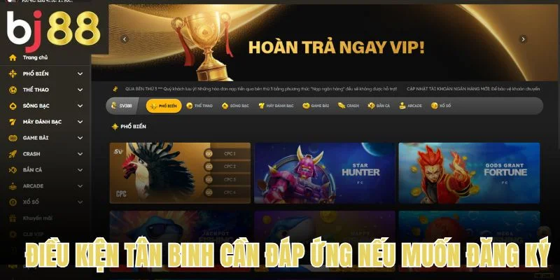 Điều kiện mà tân binh cần đáp ứng nếu muốn đăng ký 